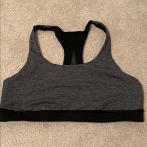 Lululemon sports bra. Size 12. Gray and black.